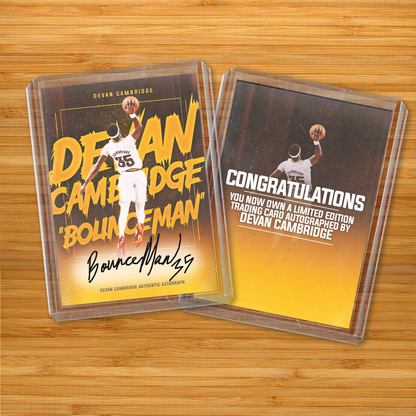 Devan Cambridge "Bounceman" Autographed Card - LIMITED TIME RUN